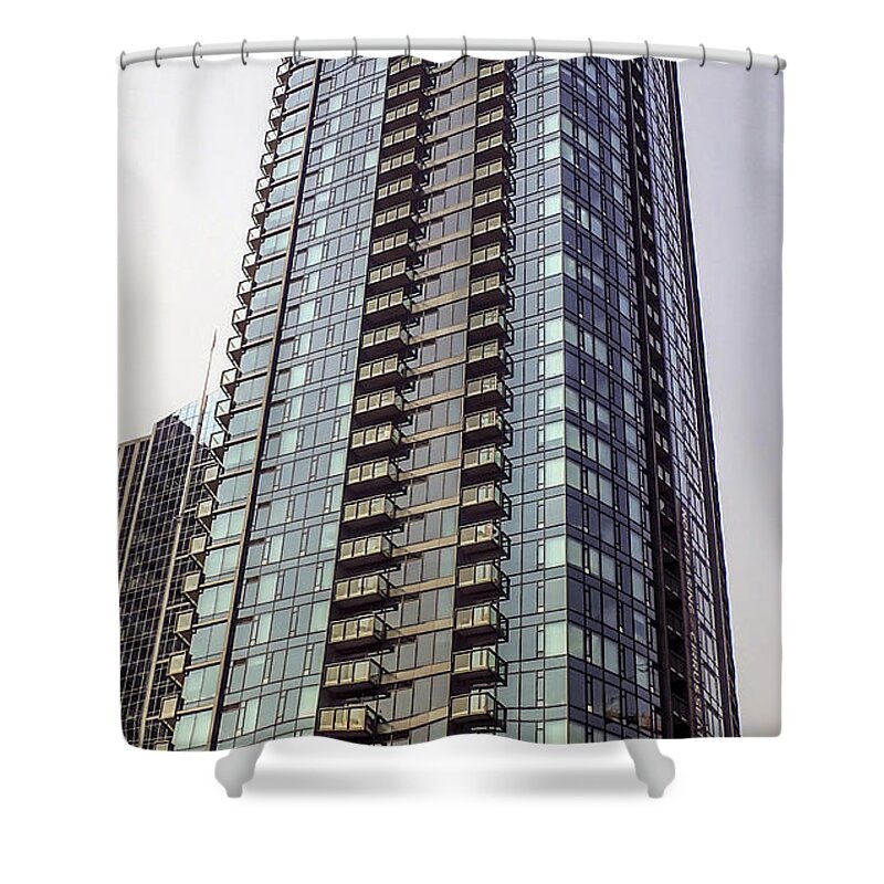 Cirrus Shower Curtain featuring the photograph Cirrus Seattle Apartment Building by David Oppenheimer