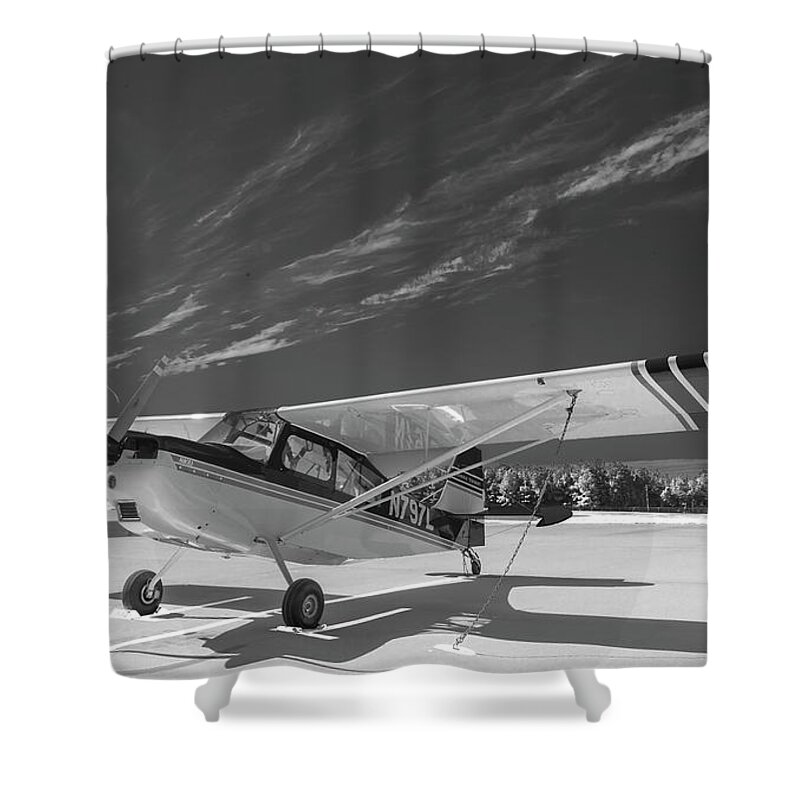 Aircraft Shower Curtain featuring the photograph Citabria on the Ramp by Phil And Karen Rispin