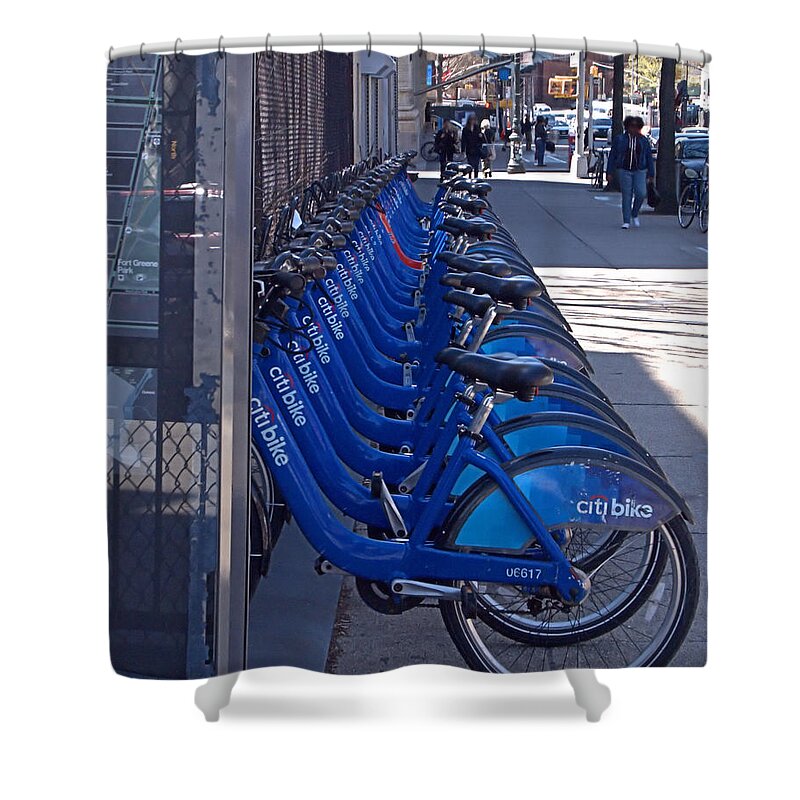 Citibike Shower Curtain featuring the photograph Citibike by Newwwman