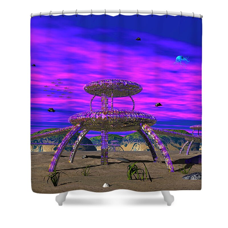 City Shower Curtain featuring the photograph City Beneath The Sea by Mark Blauhoefer