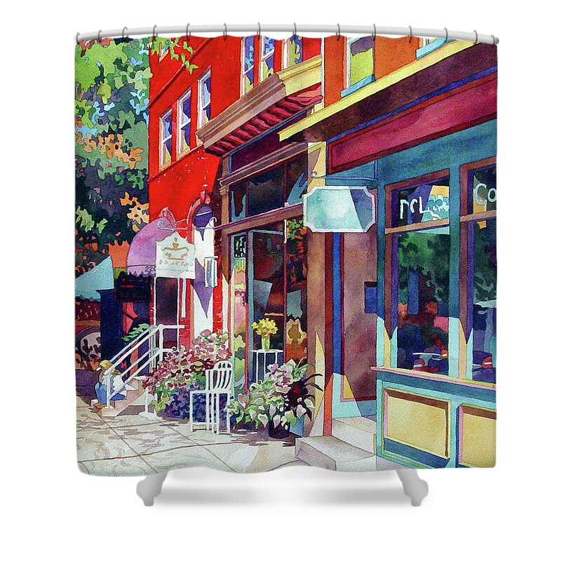City Shower Curtain featuring the painting City Flower by Mick Williams