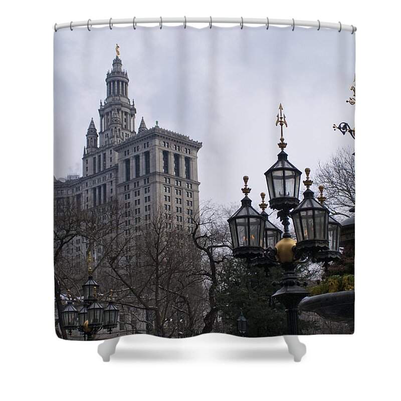 City Shower Curtain featuring the photograph City Hall Area NYC I by Henri Irizarri