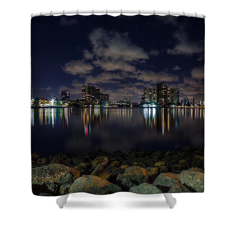 Aerial Shower Curtain featuring the photograph City of Sunny Isles Beach Florida by Traveler's Pics