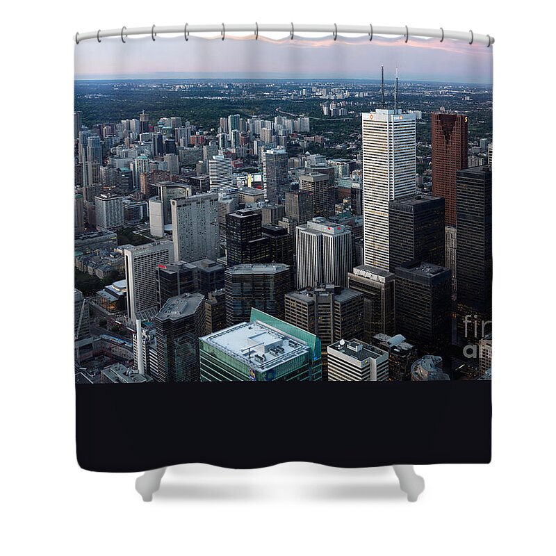 Toronto Shower Curtain featuring the photograph City of Toronto Downtown by Maxim Images Exquisite Prints
