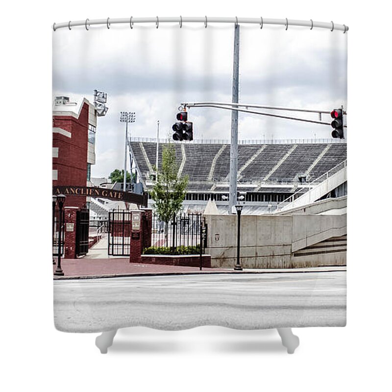 Stadium Shower Curtain featuring the photograph City Stadium by Mike Dunn