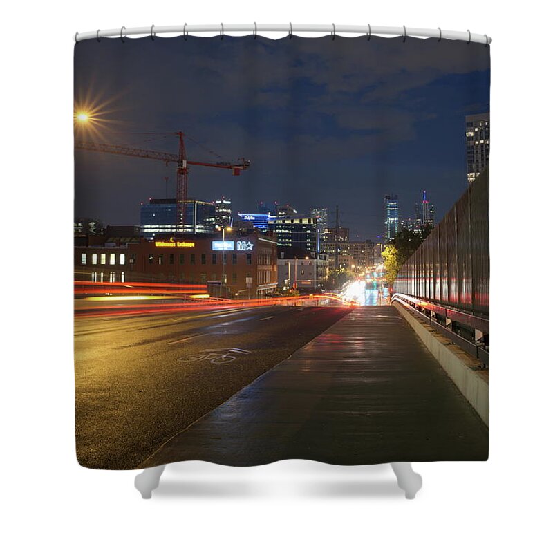 City Shower Curtain featuring the photograph City Street by Ivan Franklin