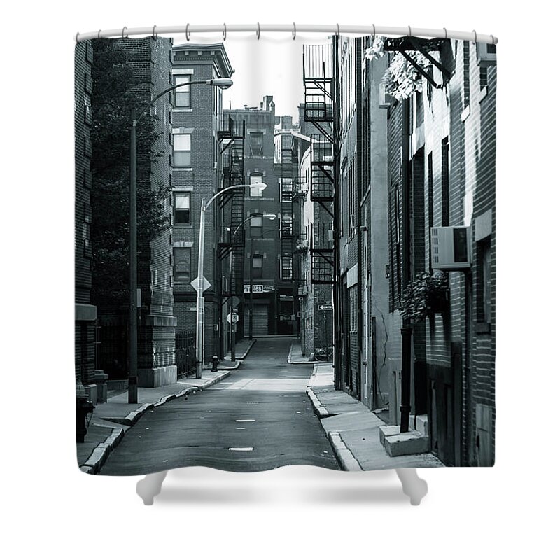 Boston Shower Curtain featuring the photograph City street by Jason Hughes
