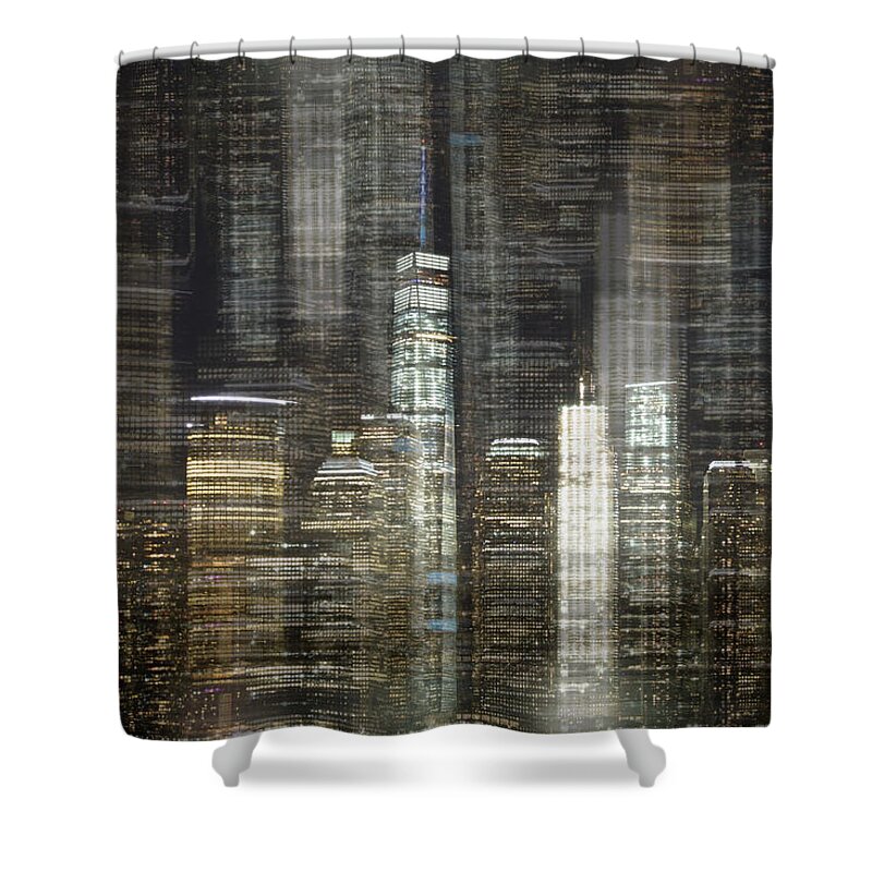 City Shower Curtain featuring the photograph City Tetris by Elvira Pinkhas