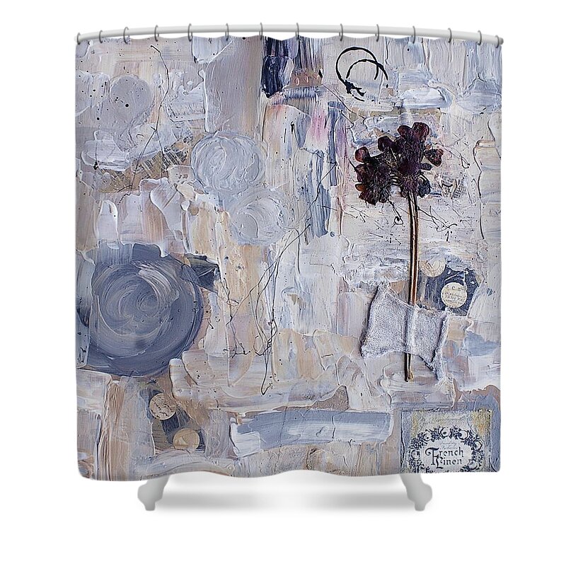 Painting Shower Curtain featuring the painting Clafoutis -z02- j021082191 by Variance Collections