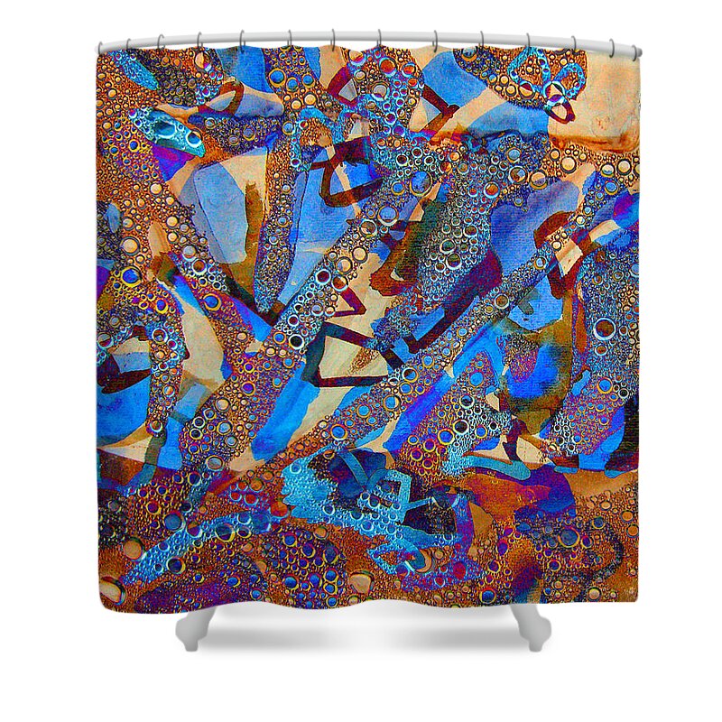 Abstract Shower Curtain featuring the photograph Clamor for Klimt by Matt Cegelis