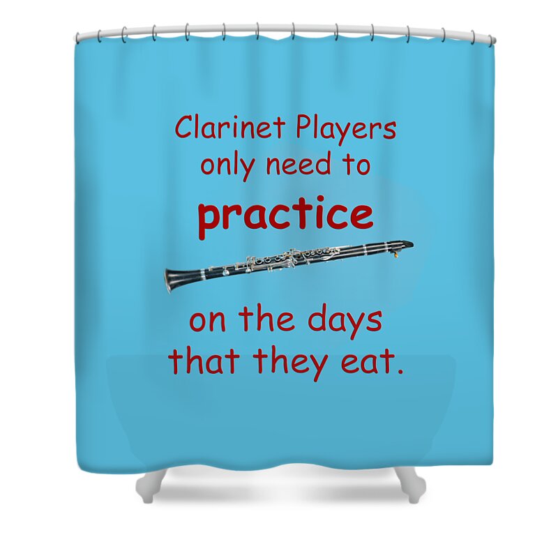Clarinets Shower Curtain featuring the photograph Clarinets Practice When they Eat by M K Miller