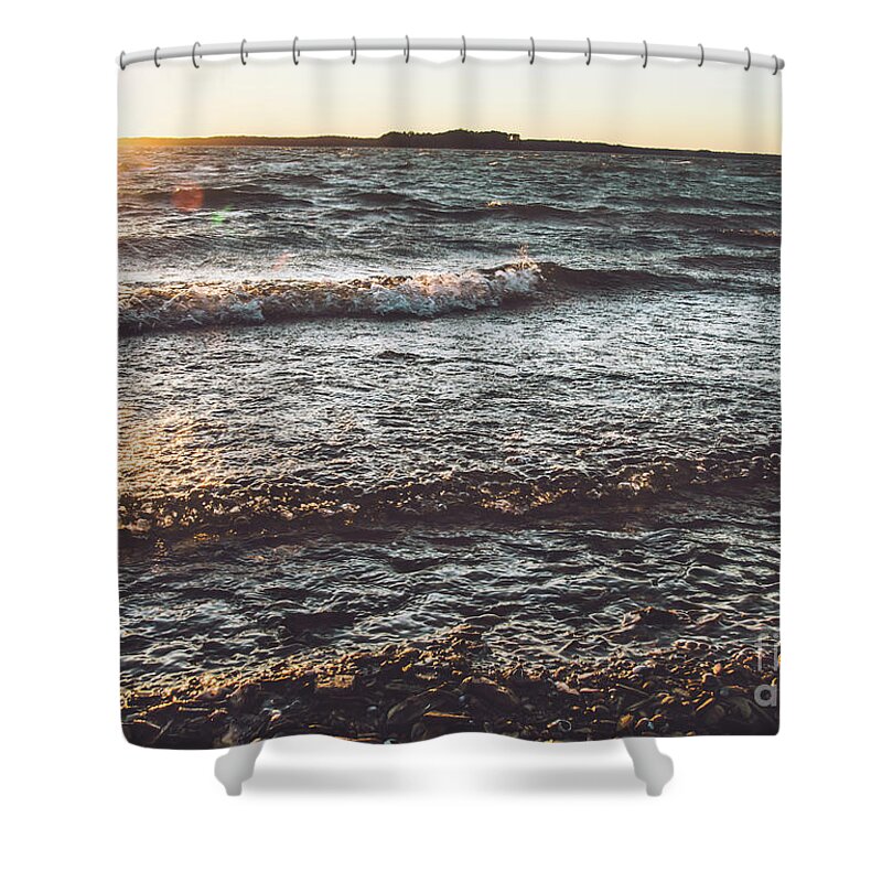 Clark Hill Shower Curtain featuring the photograph Clarks Hill Lake by Andrea Anderegg
