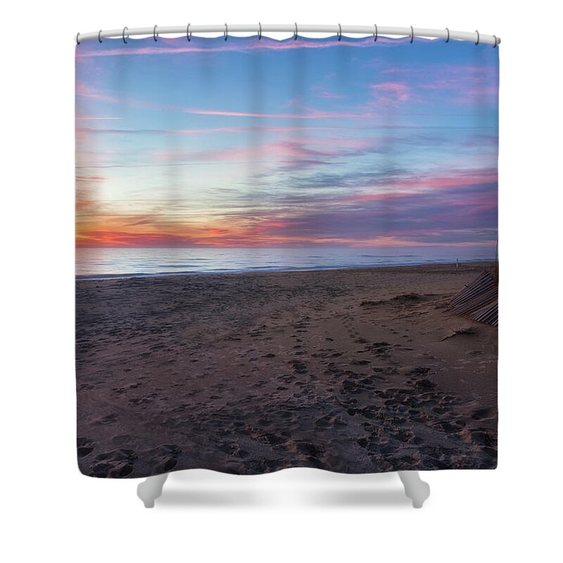 Landscape Shower Curtain featuring the photograph Classic Beach Scene by Russell Pugh