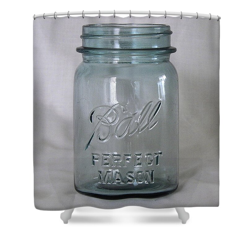 Canning Jar Shower Curtain featuring the photograph Classic Canning Jar by Phil Perkins