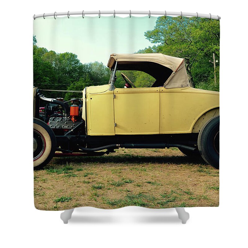 Cars Shower Curtain featuring the photograph Classic Cars - 1929 Ford Roadster Hot Rod by Jason Freedman