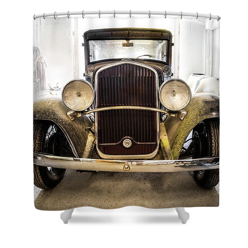 Appalachia Shower Curtain featuring the photograph Classic Glamour Ford by Debra and Dave Vanderlaan