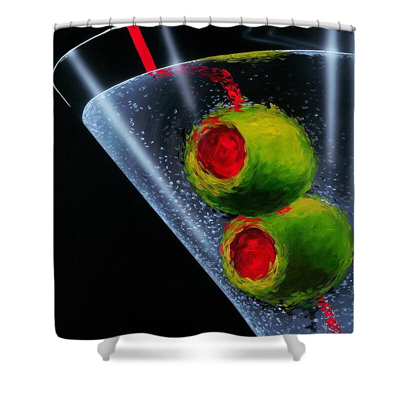 Martini Shower Curtain featuring the painting Classic Martini by Michael Godard