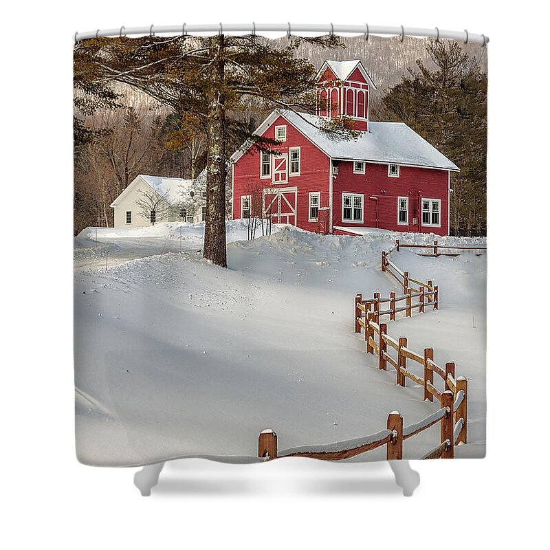 Barn Shower Curtain featuring the photograph Classic Vermont Barn by Rod Best