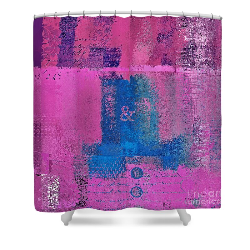 Abstract Shower Curtain featuring the digital art Classico - s0307d by Variance Collections