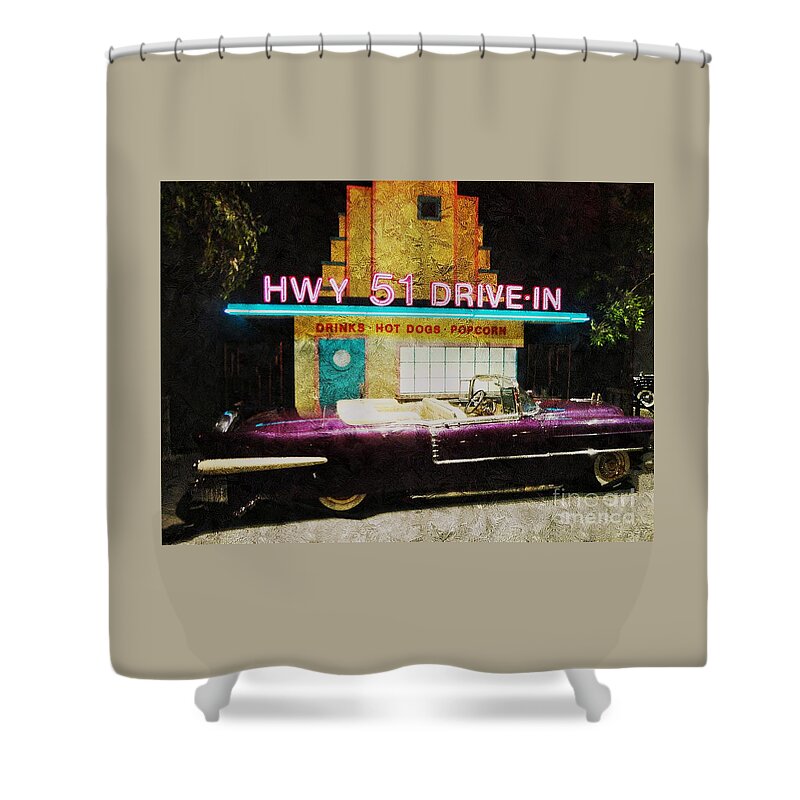 Purple Cadillac Shower Curtain featuring the photograph Classy Fifties by Anne Sands