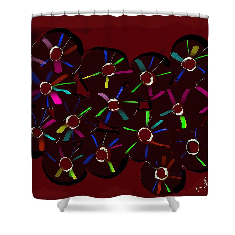 Digital Shower Curtain featuring the digital art Cleaning Out His Closet by Bonny Butler