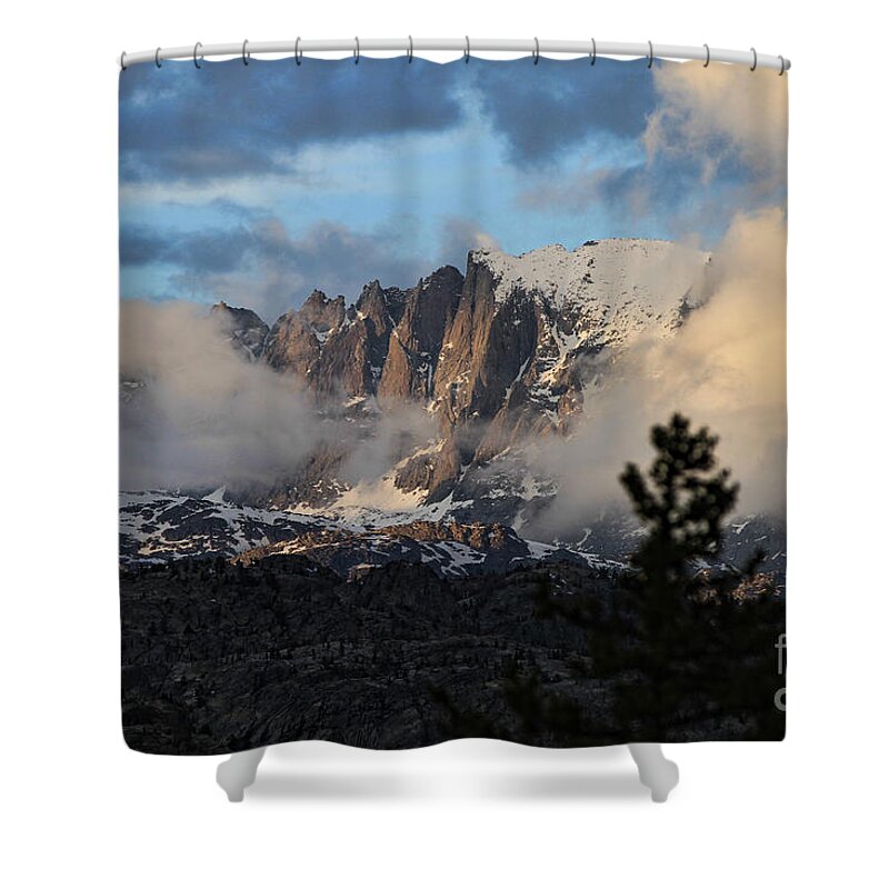 Mountains Shower Curtain featuring the photograph Clearing Rain by Edward R Wisell