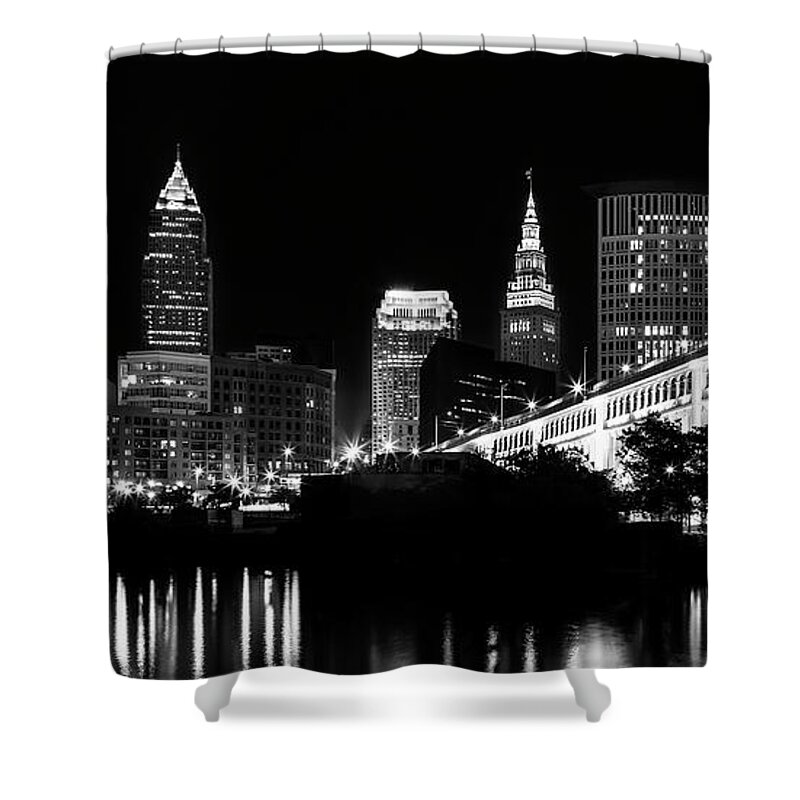 Cleveland Skyline Shower Curtain featuring the photograph Cleveland Skyline by Dale Kincaid