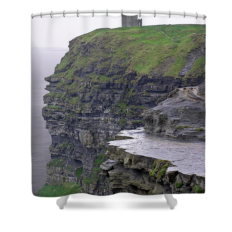 Cliff Shower Curtain featuring the photograph Cliffs of Moher Ireland by Charles Harden