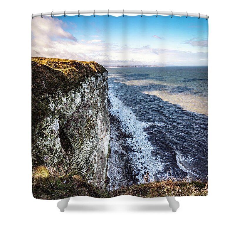 Bempton Shower Curtain featuring the photograph Cliffside View by Anthony Baatz