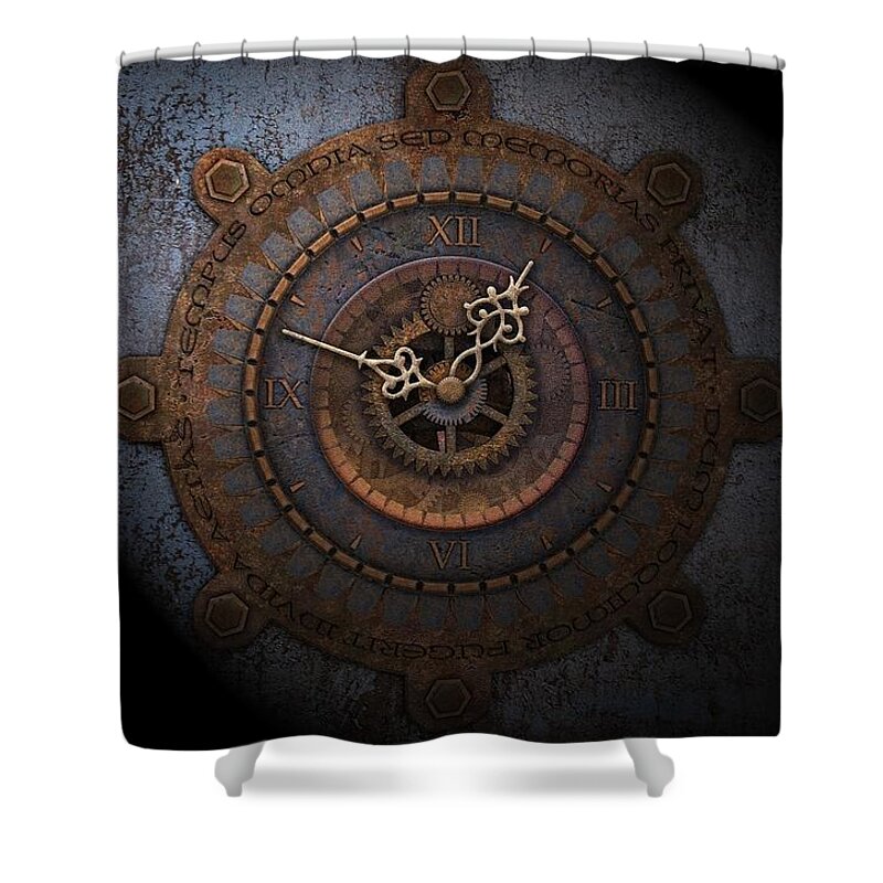 Clock Shower Curtain featuring the photograph Clock by Jackie Russo