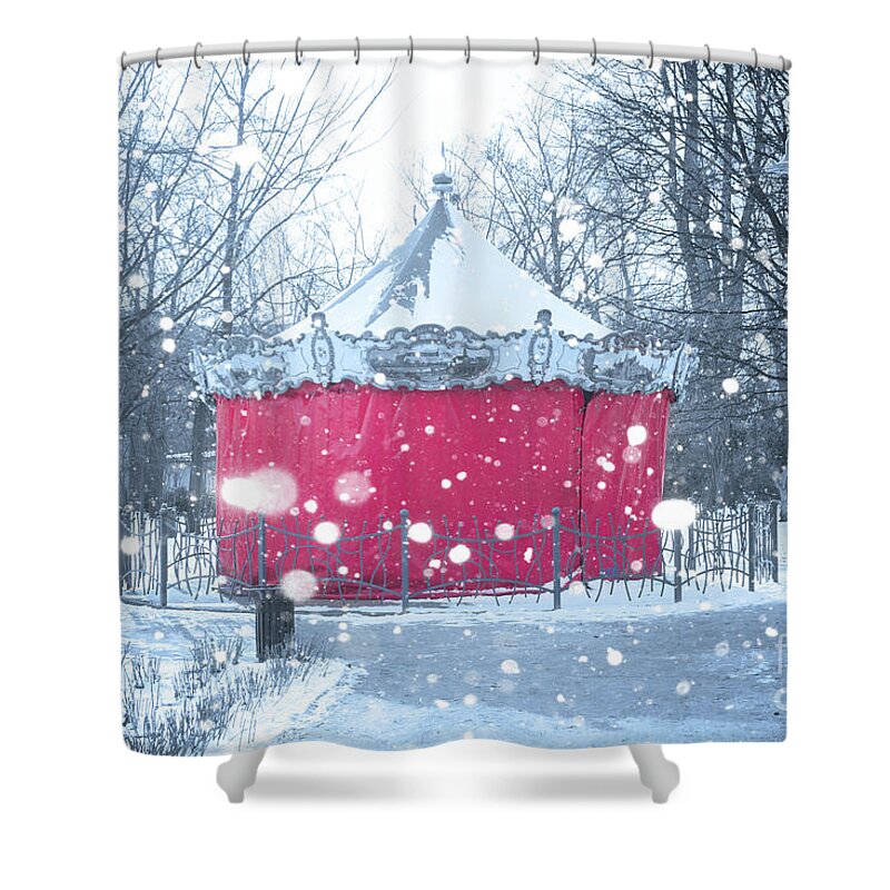 Wroclaw Shower Curtain featuring the photograph Closed for winter by Juli Scalzi