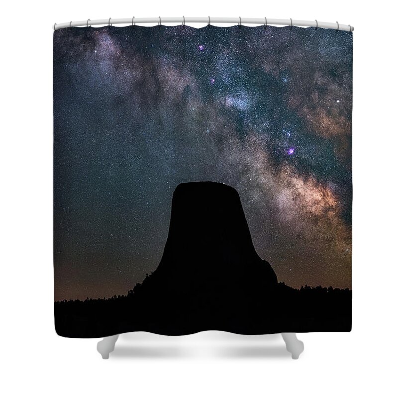 Devils Tower Shower Curtain featuring the photograph Closer Encounters by Darren White