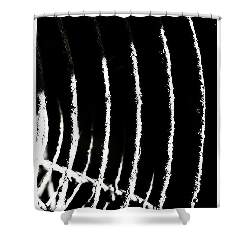 Shower Curtain featuring the photograph Closeup Of An Old Fan by Manthan Patel