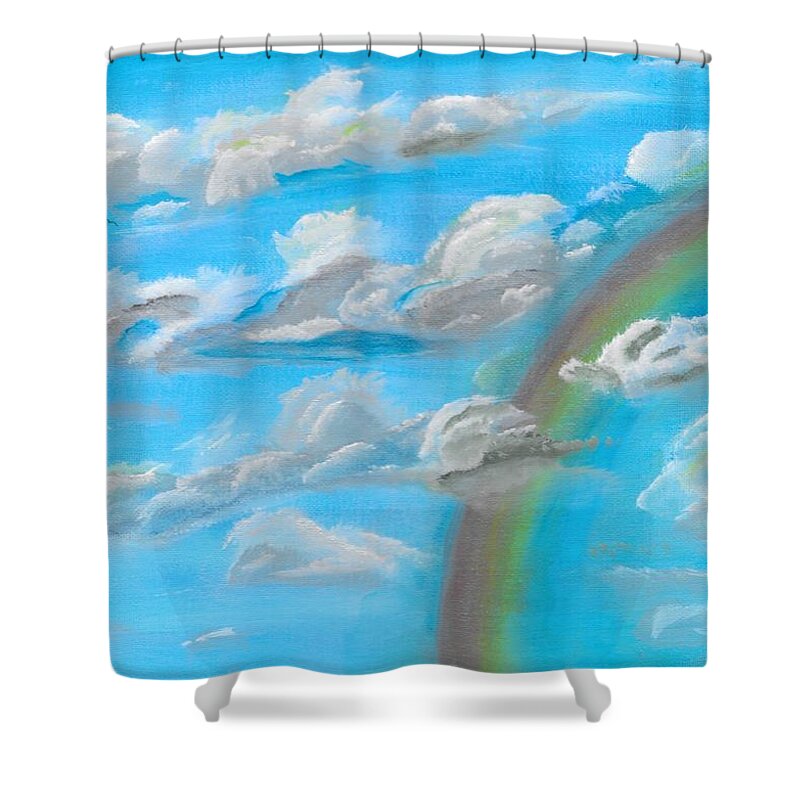 Clouds Shower Curtain featuring the painting Cloud Busting by David Bigelow