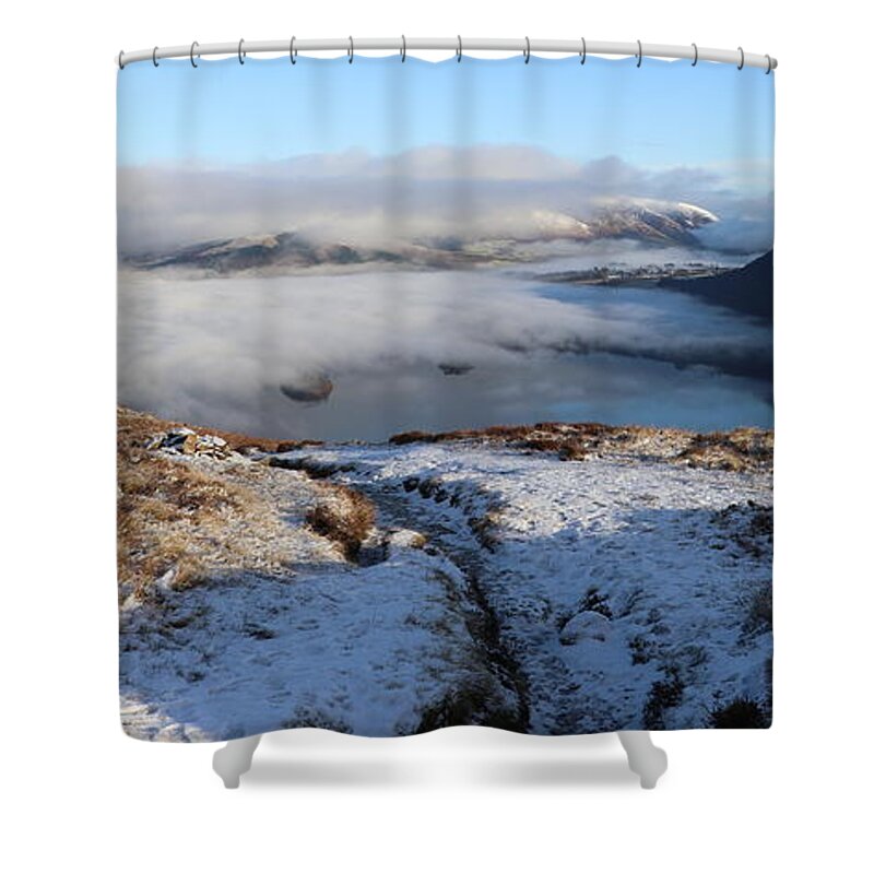 Nature Shower Curtain featuring the photograph Clouds Blanket over Derwentwater by Lukasz Ryszka