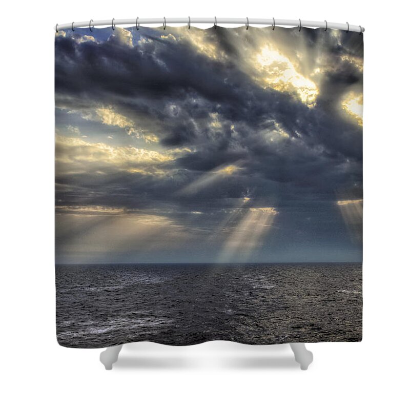 Abstract Shower Curtain featuring the photograph Clouds by John Swartz