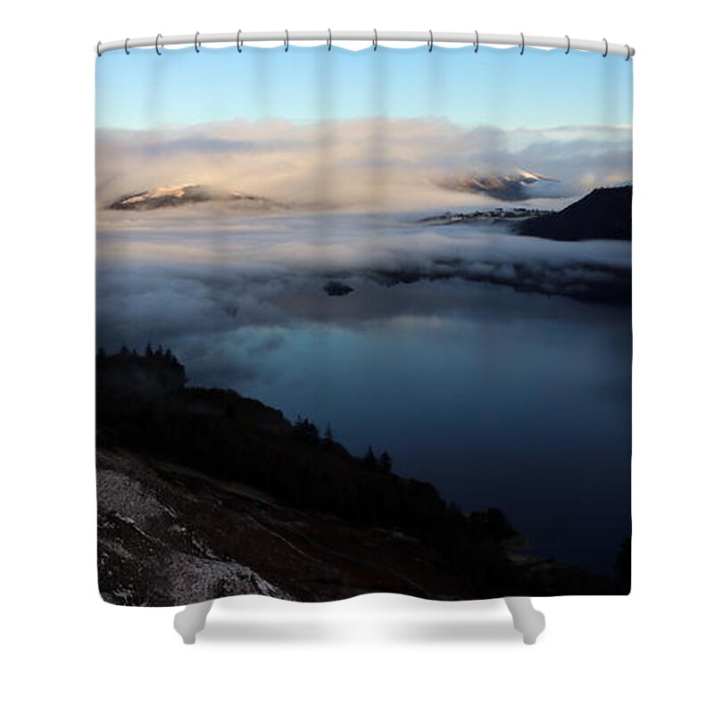 Nature Shower Curtain featuring the photograph Clouds over Derwentwater by Lukasz Ryszka
