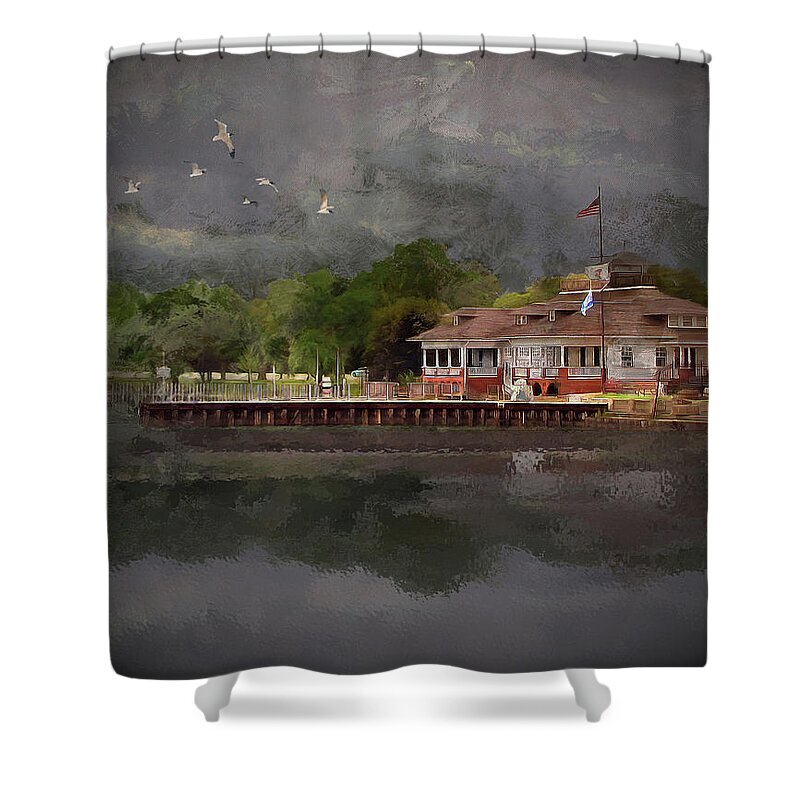 Cedric Hampton Shower Curtain featuring the photograph Clouds Over The Harbor by Cedric Hampton