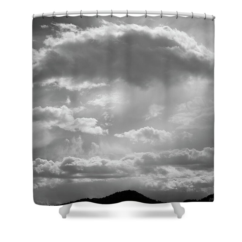 Air Shower Curtain featuring the photograph Cloudscape XXIV BW by David Gordon