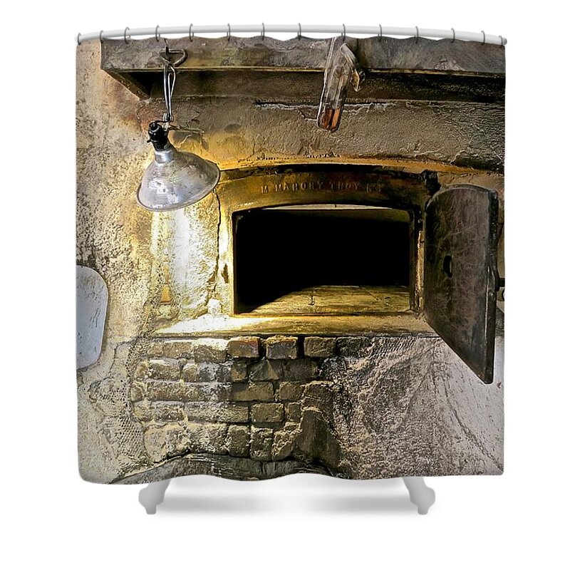 Oven Shower Curtain featuring the photograph Coal-fired Oven by Mike Reilly