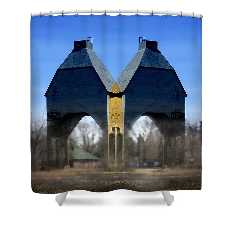 Buildings Shower Curtain featuring the photograph Coal Loader New Buffalo by John Hansen