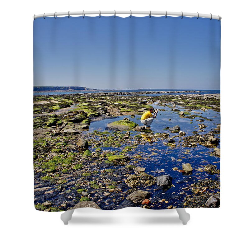 English Coast Shower Curtain featuring the photograph Coast. Low Tide. by Elena Perelman