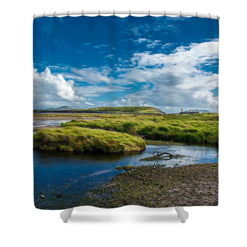 Ireland Shower Curtain featuring the photograph Coastal Landscape in Ireland by Andreas Berthold