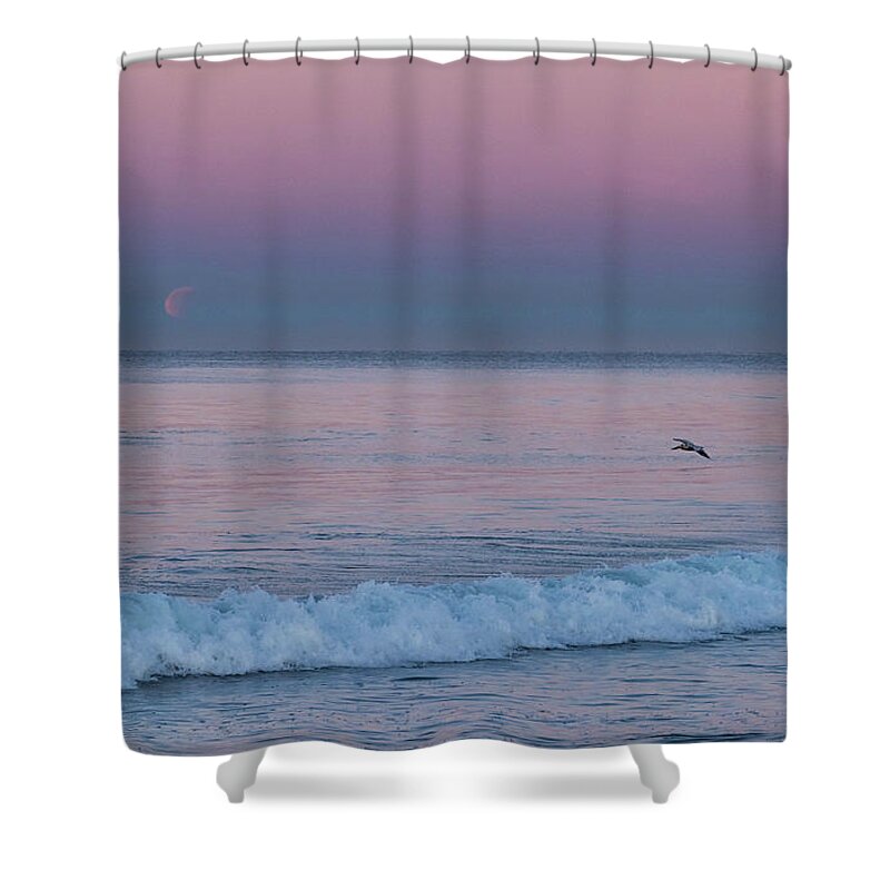 Moon Shower Curtain featuring the photograph Coastal Moonset by Jody Partin