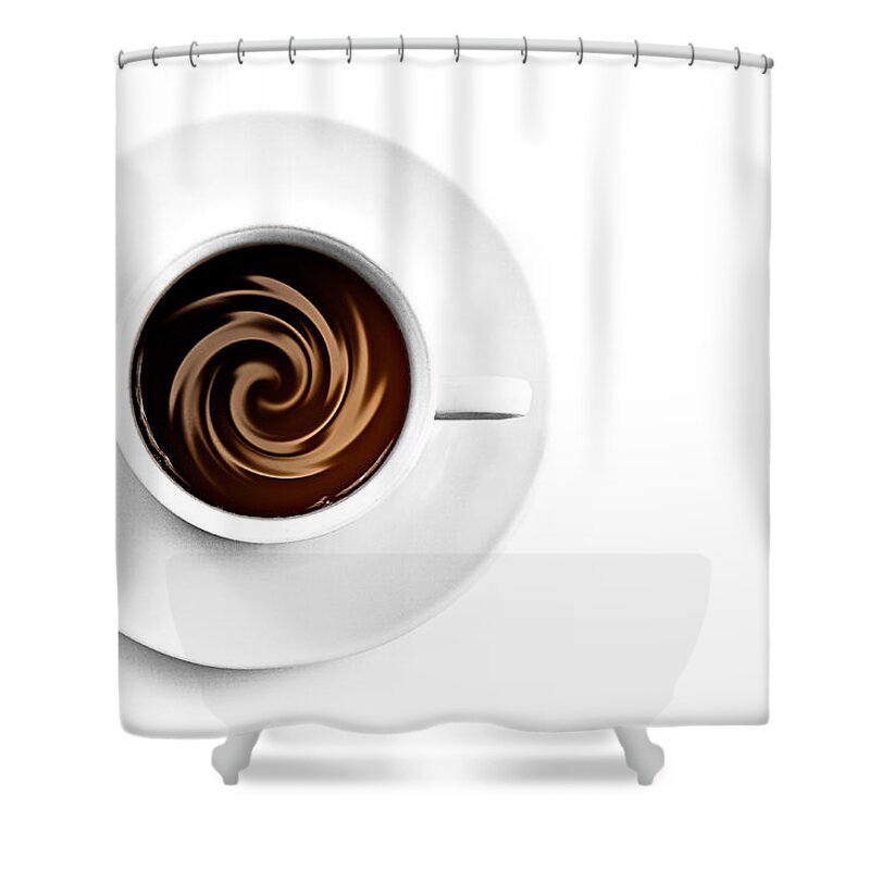 Aroma Shower Curtain featuring the photograph Coffee and cream by Gert Lavsen
