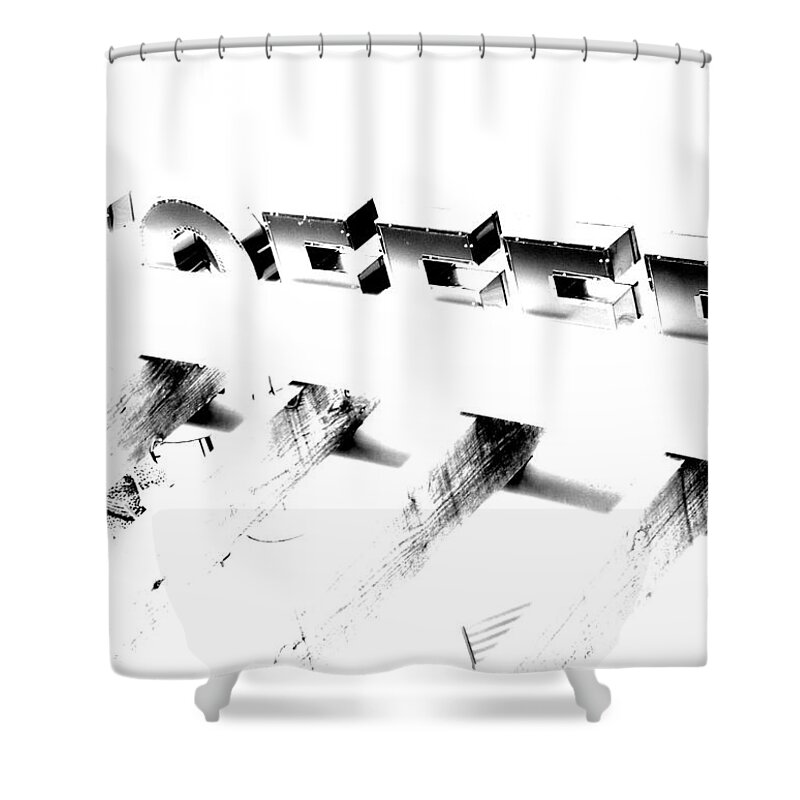 Black And White Shower Curtain featuring the photograph Coffee by Thomas Pipia