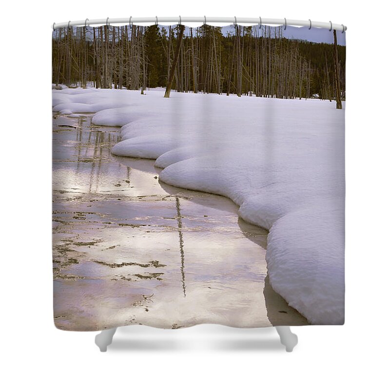 Winter Shower Curtain featuring the photograph Cold Reflections by Kae Cheatham