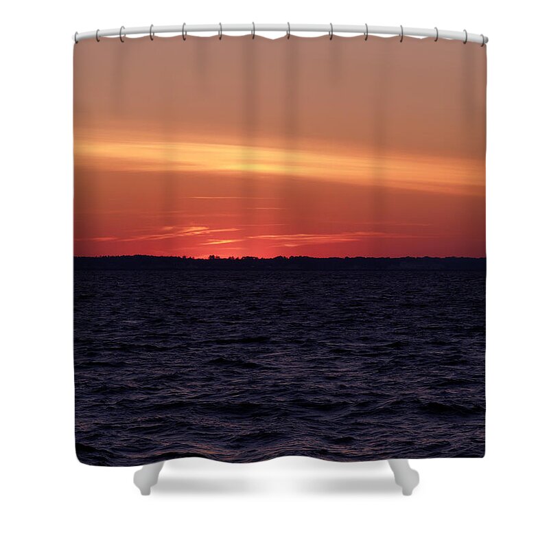 Winter Shower Curtain featuring the photograph Cold Winter Sunset 1 by Bob Johnson
