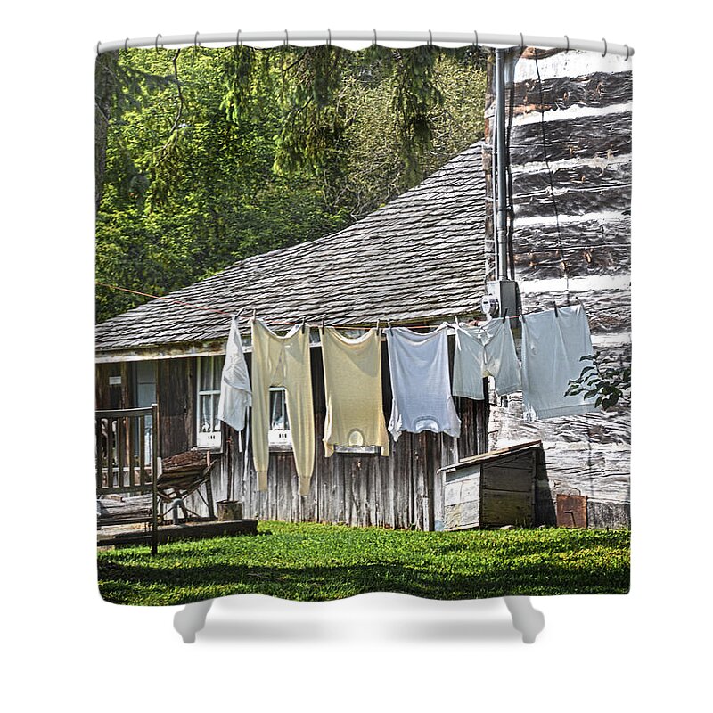 Coldwater Shower Curtain featuring the photograph Coldwater History by Judy Hall-Folde