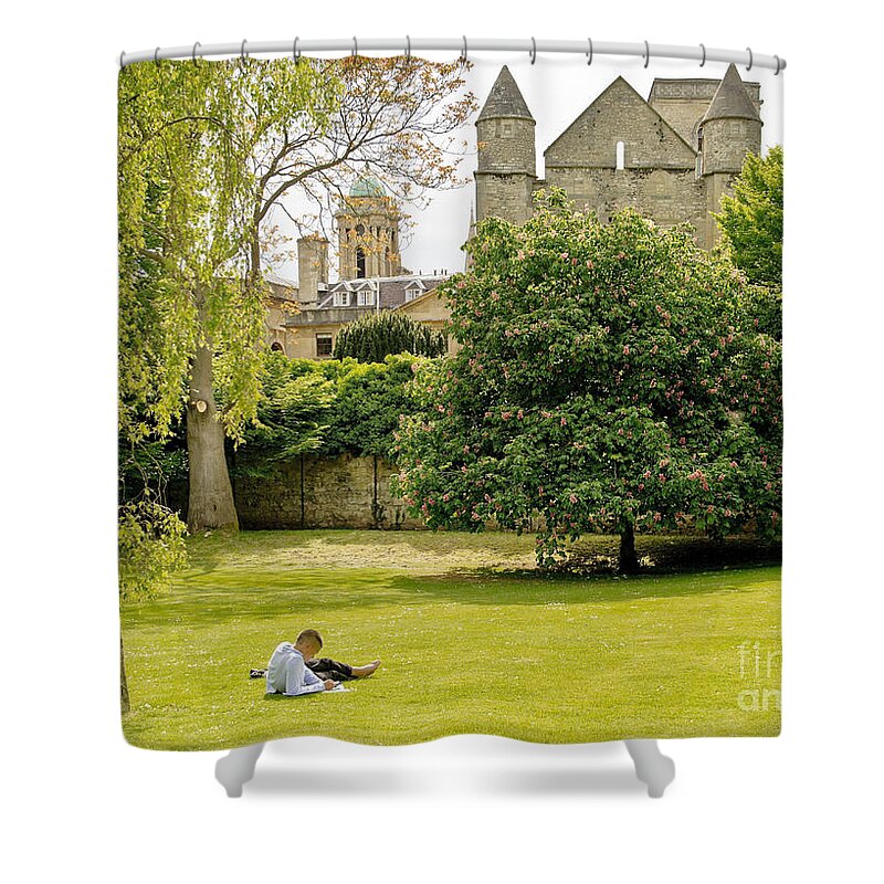 College Shower Curtain featuring the photograph College ground. Silence. by Elena Perelman